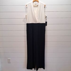 NWT Tommy Hilfiger Navy&White Classic Preppy Nautical Office Jumpsuit Womens 16